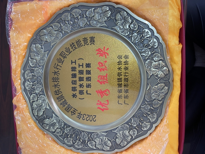2023年全国城镇供水排水行业职业技能竞赛-水供应输排工（供水管道工）广东选拔赛 优秀组织奖